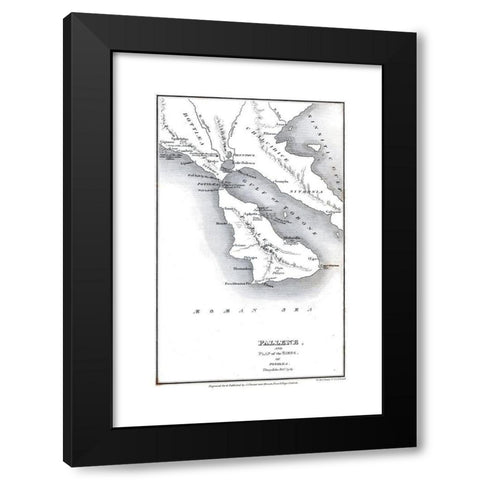 Pallene - Greece - Siege of Potidaea - Oxford 1828 Black Modern Wood Framed Art Print by Unknown