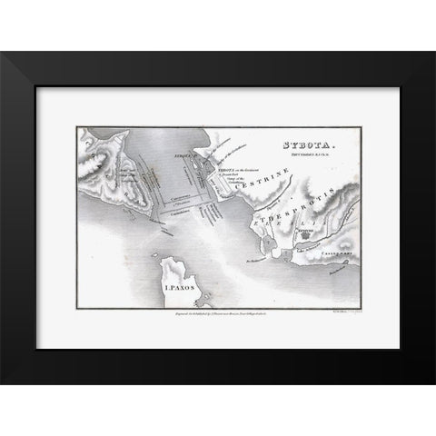 Syvota - Greece - Oxford 1828 Black Modern Wood Framed Art Print by Unknown