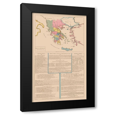 Ancient Greece - Le Sage 1801 Black Modern Wood Framed Art Print by Le Sage