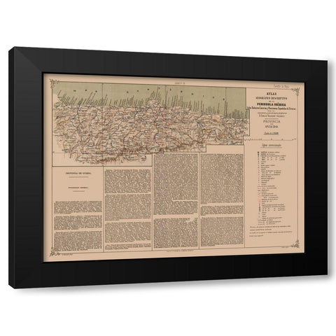 Oviedo Iberian Peninsula Portugal Spain Black Modern Wood Framed Art Print by Valverde