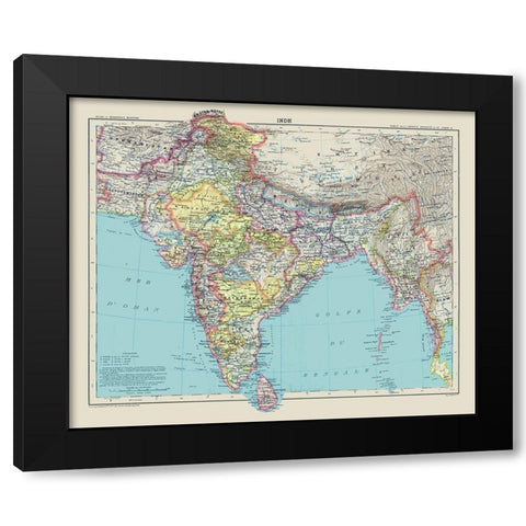 Asia India Sri Lanka Indonesia - Schrader 1908 Black Modern Wood Framed Art Print with Double Matting by Schrader