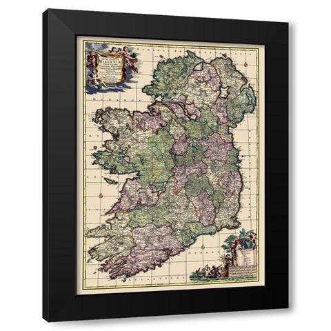 Ireland - Schenk 1710 Black Modern Wood Framed Art Print by Schenk
