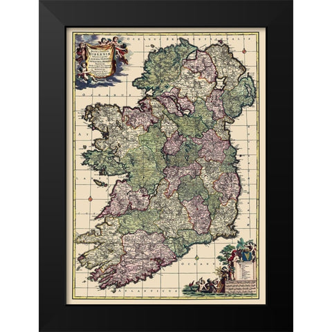 Ireland - Schenk 1710 Black Modern Wood Framed Art Print by Schenk
