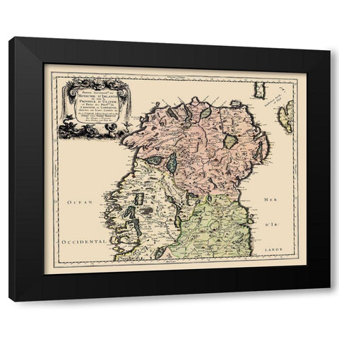 Northern Ireland - Mariette 1665 Black Modern Wood Framed Art Print with Double Matting by Mariette