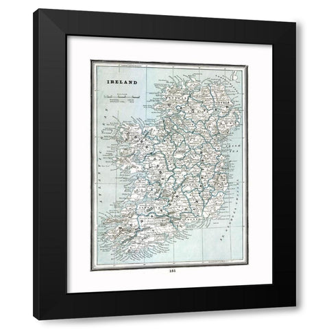 Ireland - Rathbun 1893 Black Modern Wood Framed Art Print with Double Matting by Rathbun