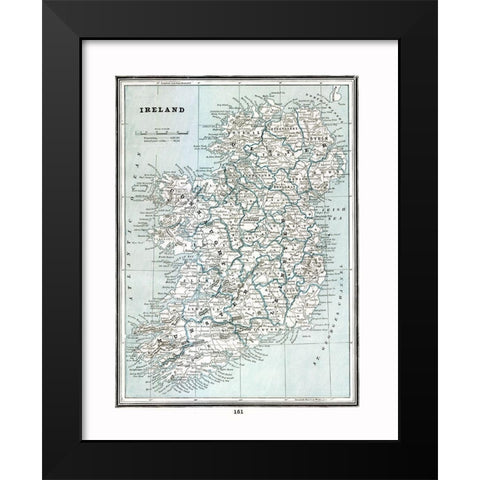 Ireland - Rathbun 1893 Black Modern Wood Framed Art Print by Rathbun
