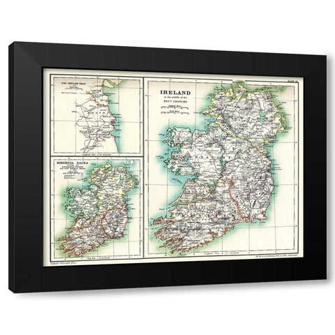 Ireland 16th Century - Poole 1902 Black Modern Wood Framed Art Print with Double Matting by Poole