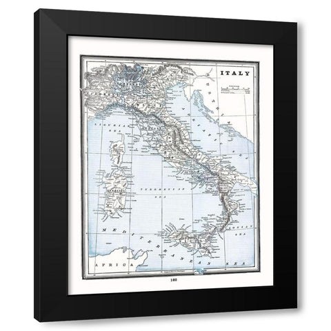 Italy - Rathbun 1893 Black Modern Wood Framed Art Print with Double Matting by Rathbun