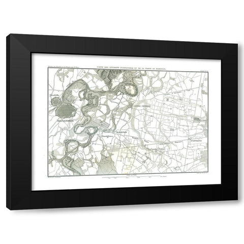 Alexandrie Marengo Italy - Thiers 1866 Black Modern Wood Framed Art Print by Thiers