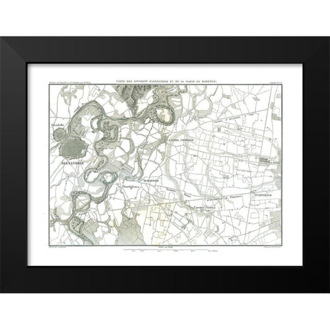 Alexandrie Marengo Italy - Thiers 1866 Black Modern Wood Framed Art Print by Thiers
