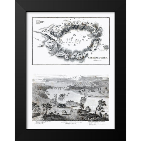 Battle of the Caudine Forks - Oxford 1828 Black Modern Wood Framed Art Print by Unknown