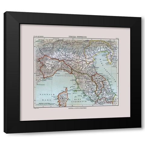 North Italy - Perthes 1896 Black Modern Wood Framed Art Print by Perthes