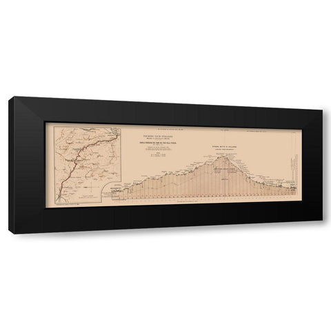 Pian delle Fugazze Italy Touring Club Italiano Black Modern Wood Framed Art Print with Double Matting by Unknown