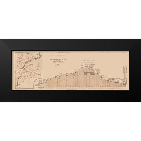 Pian delle Fugazze Italy Touring Club Italiano Black Modern Wood Framed Art Print by Unknown