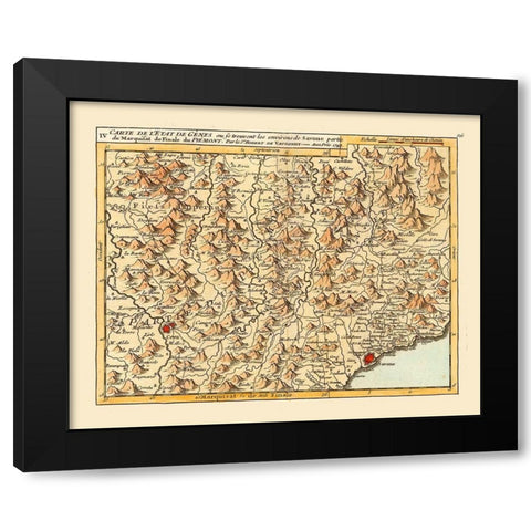 Savona Environs Italy - Robert 1748  Black Modern Wood Framed Art Print by Robert