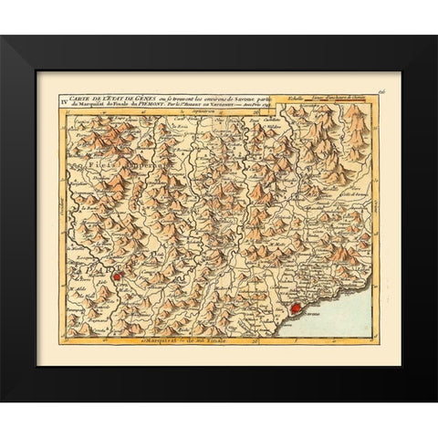 Savona Environs Italy - Robert 1748  Black Modern Wood Framed Art Print by Robert