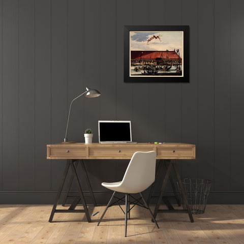 Jakarta Fish Market Indonesia Picture Asia Black Modern Wood Framed Art Print by Nieuhoff