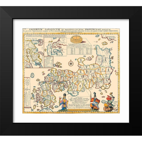 Japanese Empire Japan - Schevchzer 1825 Black Modern Wood Framed Art Print by Schevchzer