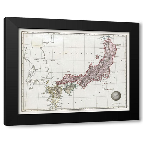 Japan - Arrowsmith 1825 Black Modern Wood Framed Art Print with Double Matting by Arrowsmith