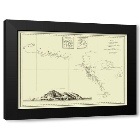 North Japan - Kaftrikum 1643 Black Modern Wood Framed Art Print by Kaftrikum