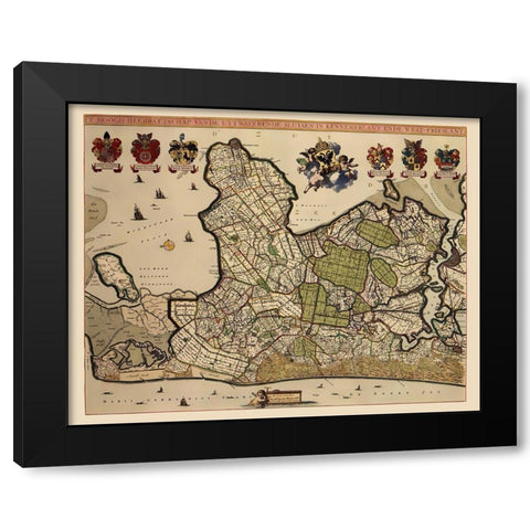 Kennemerland West Friesland Netherlands - Dou 1682 Black Modern Wood Framed Art Print by Dou