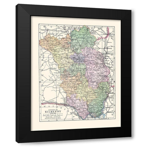 Kuril Islands Asia Plan Japan - La Perouse 1799 Black Modern Wood Framed Art Print with Double Matting by La Perouse