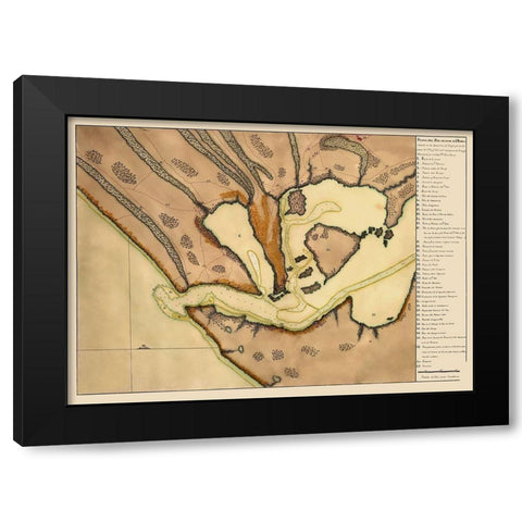 Lagoa dos Patos Brazil South America - Garzia 1700 Black Modern Wood Framed Art Print by Garzia