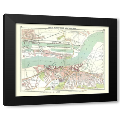 Royal Albert Dock Woolwich London UK Black Modern Wood Framed Art Print by Bartholomew
