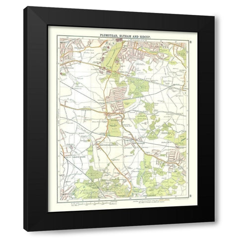 Plumstead Eltham Sidcup London UK Black Modern Wood Framed Art Print with Double Matting by Bartholomew