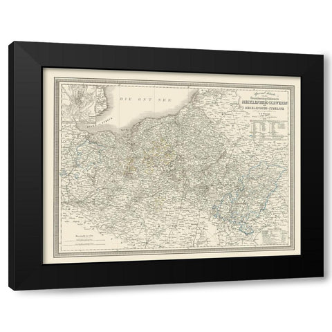 Mecklenburg Schwerin Strelitz Germany Black Modern Wood Framed Art Print by Weiland