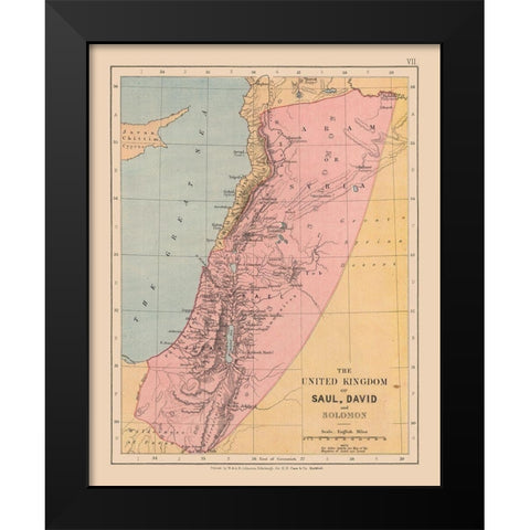 United Kingdom of Saul David Solomon - Case 1878 Black Modern Wood Framed Art Print by Case