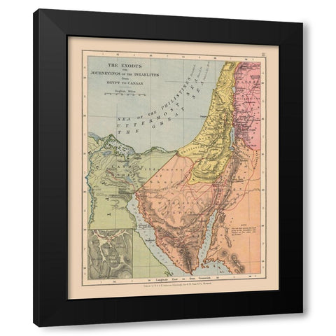 Exodus Middle East Lebanon Israel Jordan Black Modern Wood Framed Art Print with Double Matting by Case