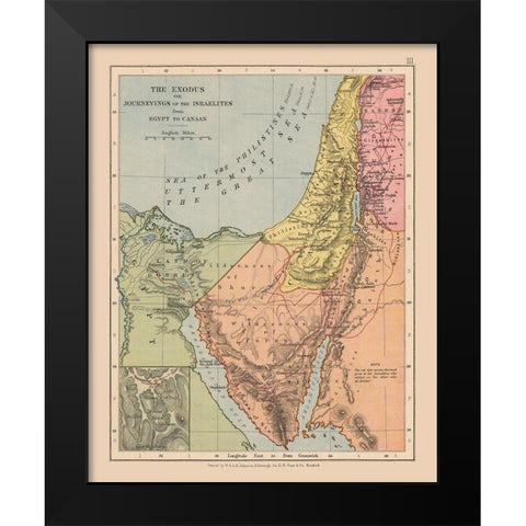 Exodus Middle East Lebanon Israel Jordan Black Modern Wood Framed Art Print by Case