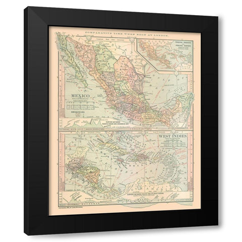 West Indies Central America Mexico Guatemala Black Modern Wood Framed Art Print with Double Matting by Monteith