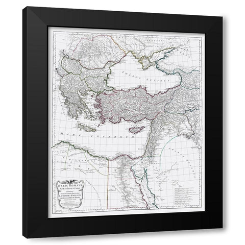 Ancient Middle East Greece Turkey Syria Black Modern Wood Framed Art Print with Double Matting by D''Anville
