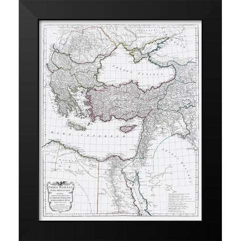 Ancient Middle East Greece Turkey Syria Black Modern Wood Framed Art Print by D''Anville