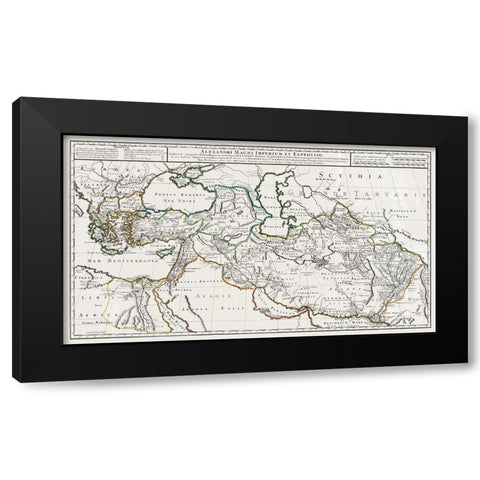 Asia Minor Middle East Turkey Iraq Black Modern Wood Framed Art Print with Double Matting by De L''isle