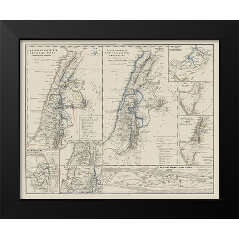 Middle East - Spruner 1865 Black Modern Wood Framed Art Print by Spruner