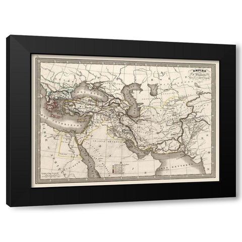 Alexander the Great Empire Middle East - Monin Black Modern Wood Framed Art Print by Monin