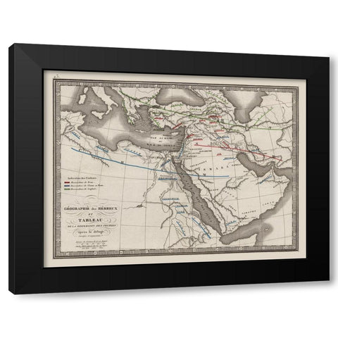 Dispersion of People Middle East - Monin 1839 Black Modern Wood Framed Art Print by Monin