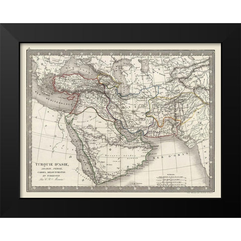 Middle East - Monin 1839 Black Modern Wood Framed Art Print by Monin