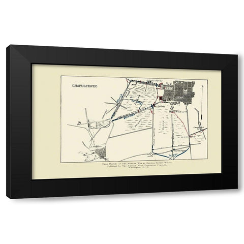 Chapultepec Battle 3 of 3 1892 Black Modern Wood Framed Art Print by Church News Publishing