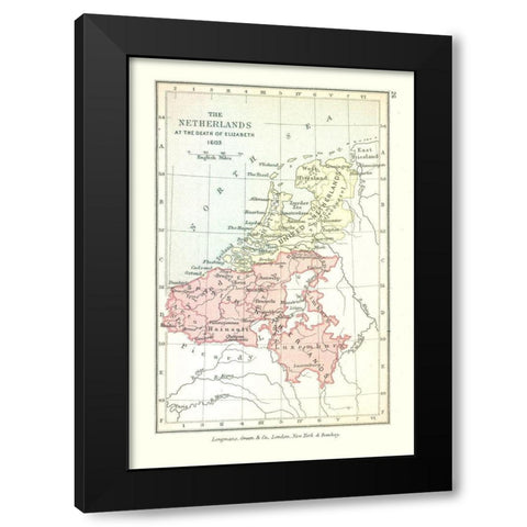 Europe Netherlands - Gardiner 1603 Black Modern Wood Framed Art Print with Double Matting by Gardiner