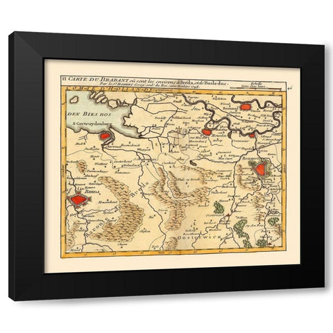 Breda Environs Netherlands - Robert 1748  Black Modern Wood Framed Art Print with Double Matting by Robert