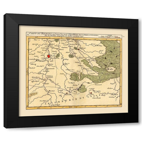 Eyndhoven Environs Netherlands - Robert 1748  Black Modern Wood Framed Art Print by Robert