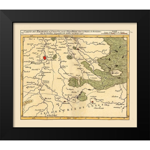 Eyndhoven Environs Netherlands - Robert 1748  Black Modern Wood Framed Art Print by Robert