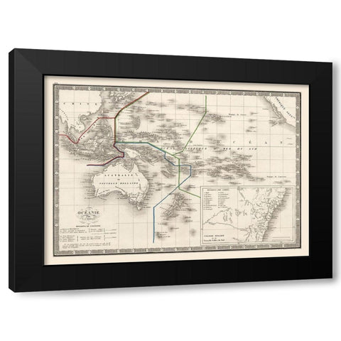 Oceania - Monin 1839 Black Modern Wood Framed Art Print by Monin