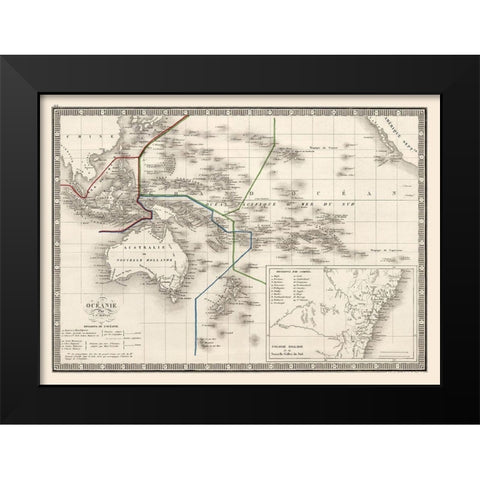 Oceania - Monin 1839 Black Modern Wood Framed Art Print by Monin