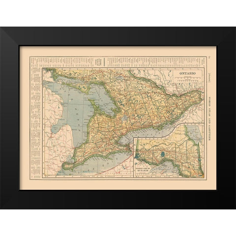 Ontario Canada - Reynold 1921 Black Modern Wood Framed Art Print by Reynold