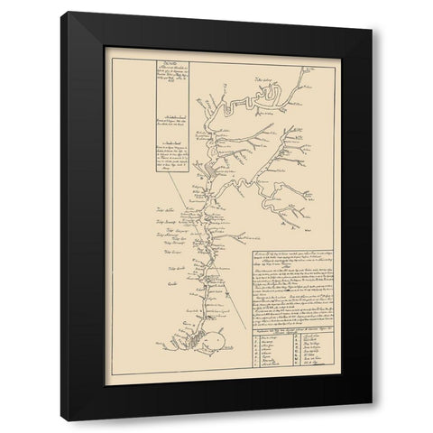 Orinoco River Venezuela Colombia South America Black Modern Wood Framed Art Print by Humboldt